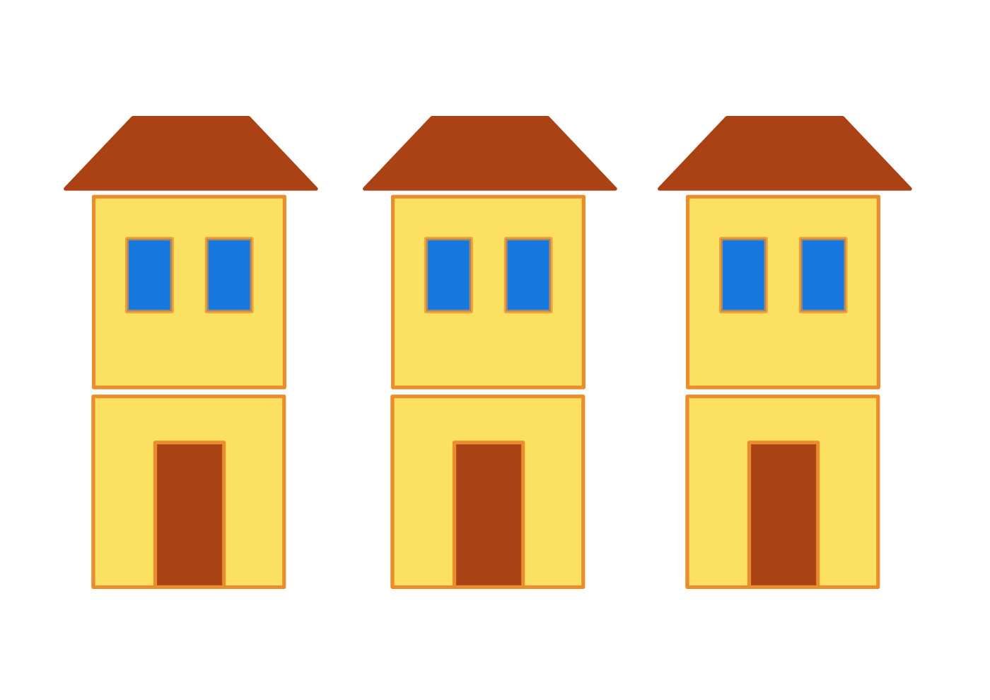 Игра 3 домика. Дом аппликация для детей. Домики с геометрическими фигурами. Домик с окошками для детей. Конструируем домики в средней группе.