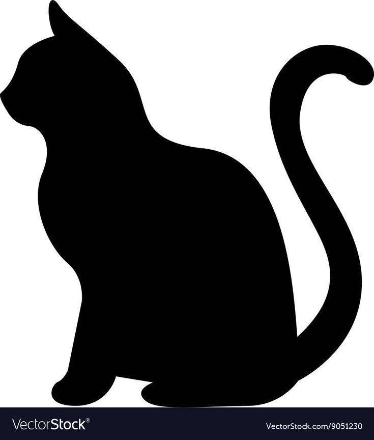 Силуэт кошки для аппликации (49 фото) » Идеи поделок и аппликаций своими  руками - Папикпро.КОМ