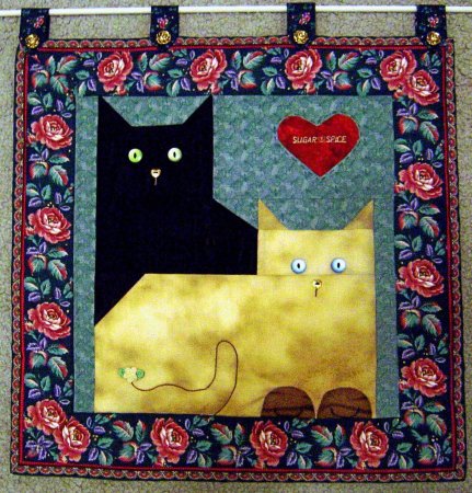 Текстильные панно с кошками