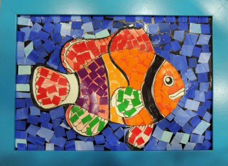 Мозаика рыба и черепаха