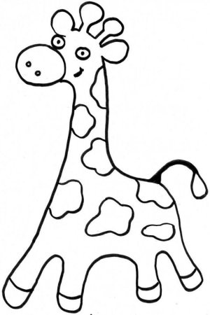 Жираф для пластилинографии для малышей