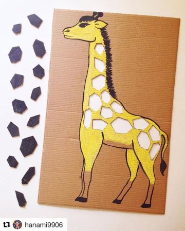 Жирафик из картона