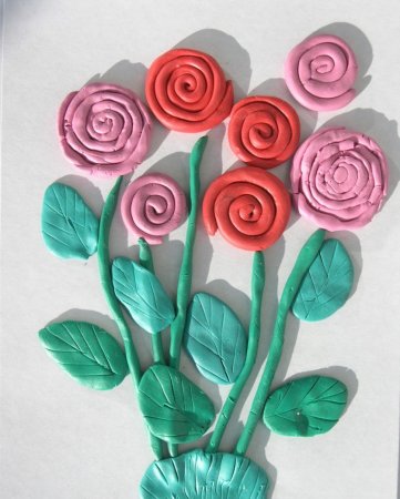 Пластилинография розы