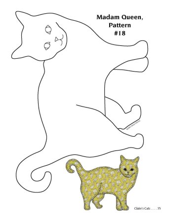 Схема аппликации кошка