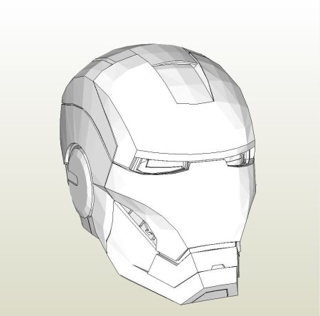 Шлем железного человека Pepakura 3