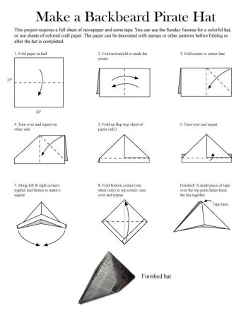 Треуголка из бумаги своими руками схемы