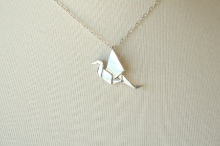 Серьги оригами Журавлик бижутерия