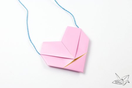 Оригами сердце подвеска
