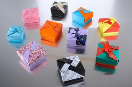 Оригами коробки для подарков