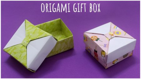 Origami Box with Lid 4 Corner
