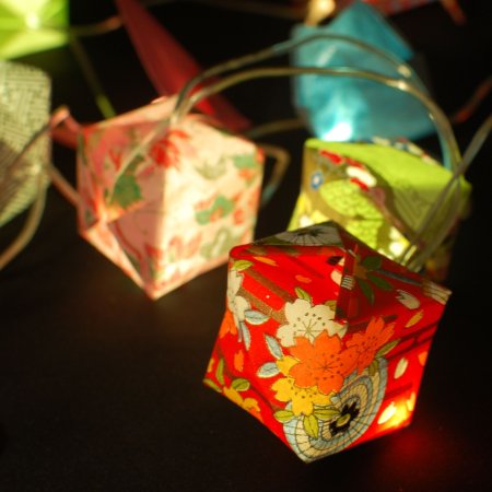 Оригами китайский фонарь