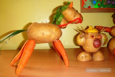 Поделки из картошки и морковки
