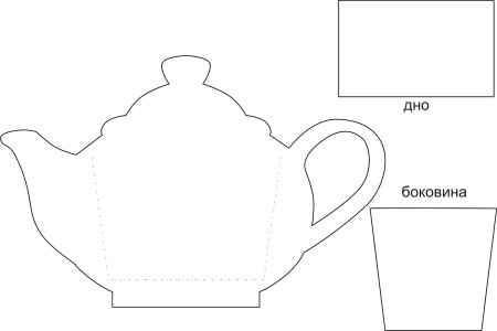 Чайник из картона для чайных пакетиков своими руками