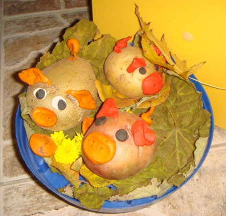 Осенние поделки из картошки