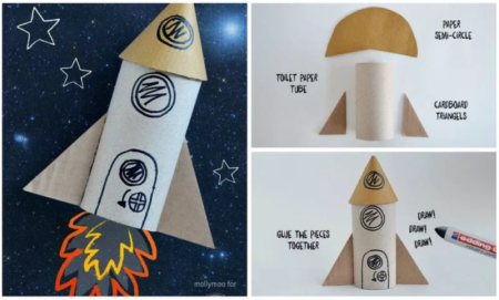Макет ракеты из картона для детей